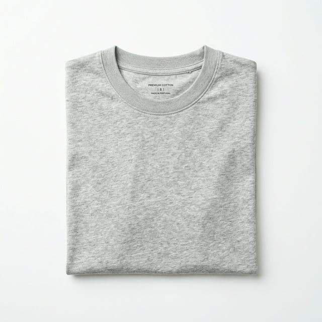 Classic Cotton Crew in Heather Gray
