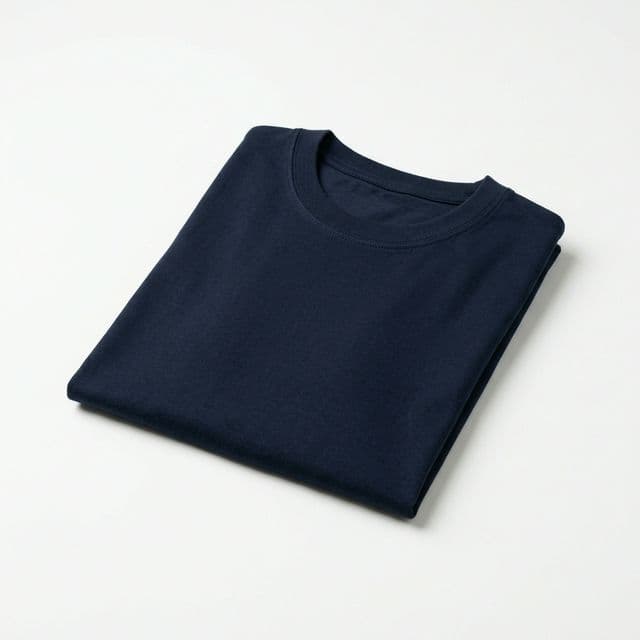 Classic Cotton Crew in Navy