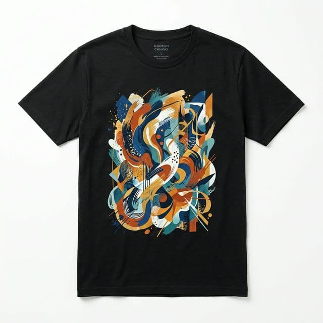 Graphic Art Print in Black Canvas