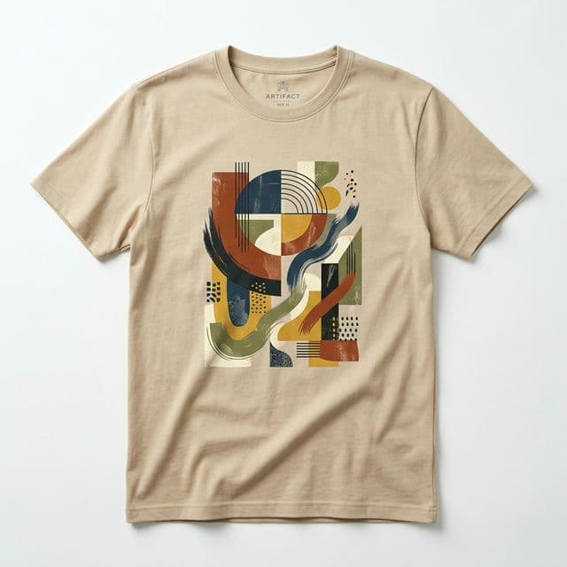 Graphic Art Print in Sand