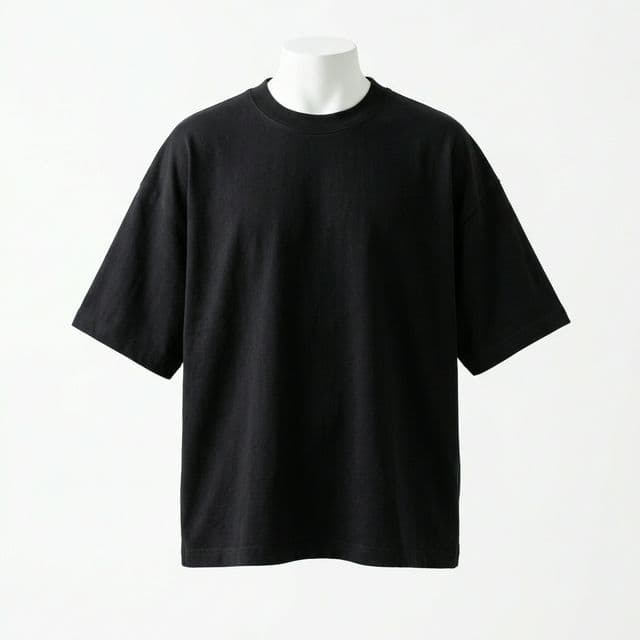 Oversized Street Tee in Midnight Black